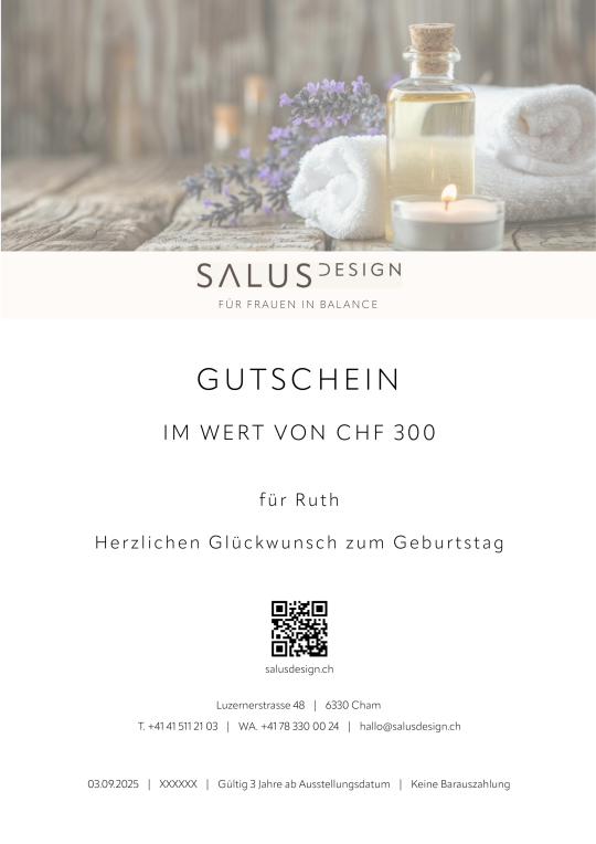 Beispiel eines Massagegutscheins für print@home